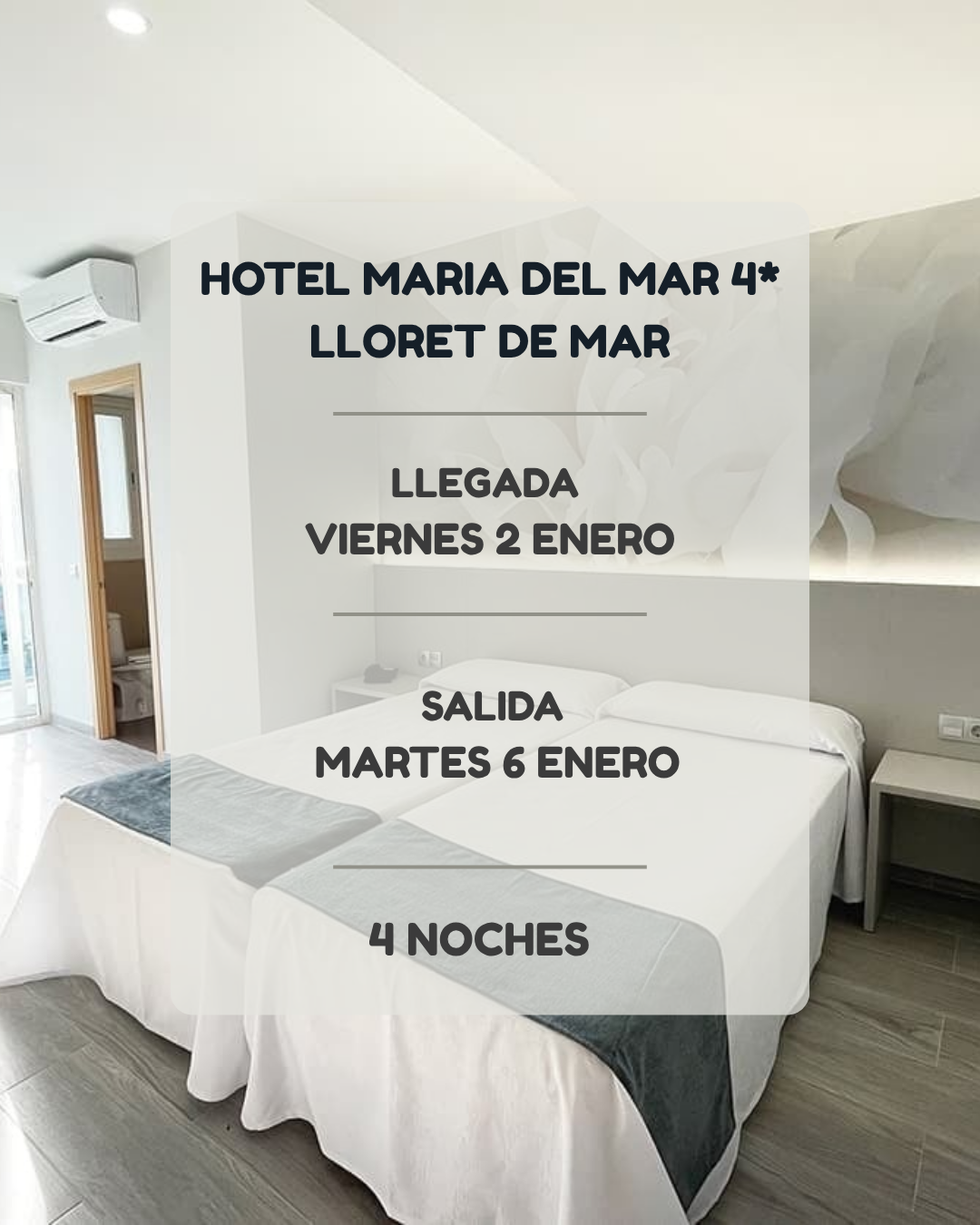 Hotel Maria del Mar - Salida Antes - Del 2 al 6 Enero 2026