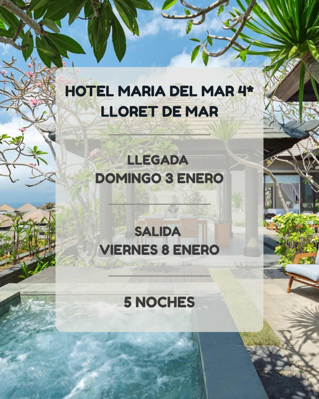 Hotel Maria del Mar - Del 3 al 8 Enero 2027