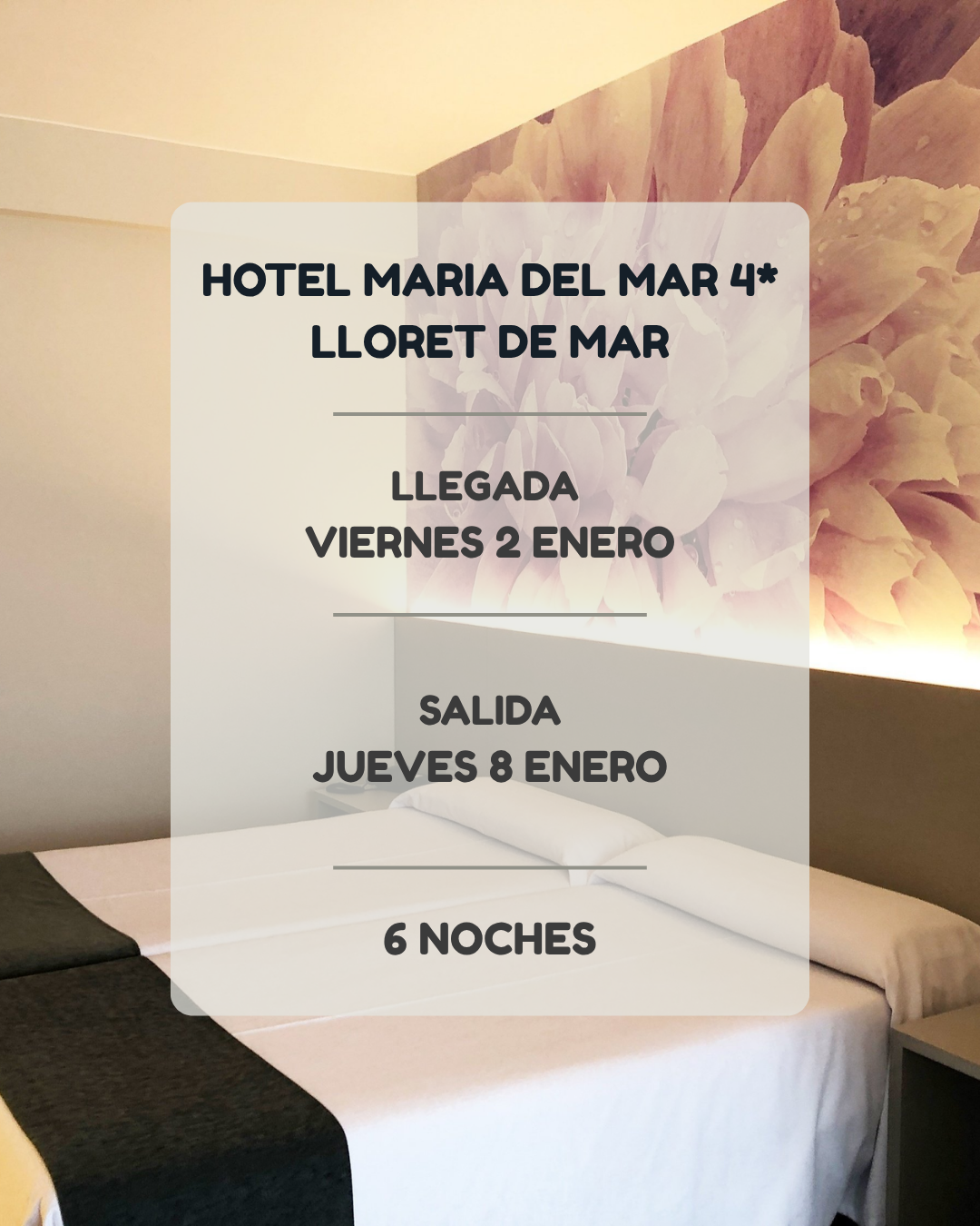 Hotel Maria del Mar - Del 2 al 8 Enero 2026